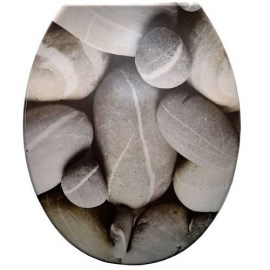 Duroplast WC ülőke  -Szürke kövek